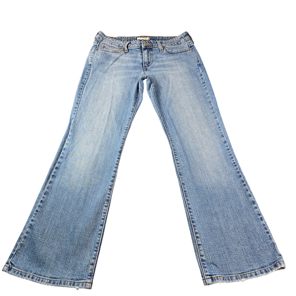 Levi's 545 Low Boot Cut Jeans Women's 10S Light Wash Blue Stretch Denim Y2K